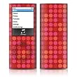 Dots Red Design Protective Decal Skin Sticker for Apple iPod nano 4G (4th Generation) Player