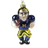 Michigan Wolverines NCAA Glass Player Ornament (4 Caucasian)