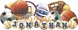 Sports Balls Peel & Stick - With FREE Customized Name