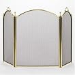 Woodfield Solid Brass Three Panel Arched 54" Screen for Fireplace