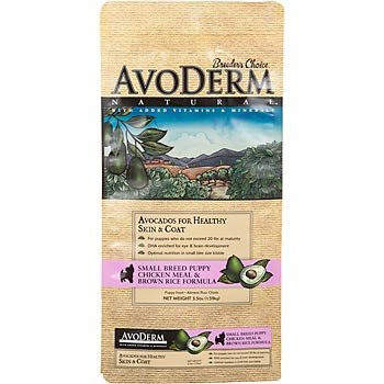 AvoDerm Natural Chicken Meal & Brown Rice Formula Small Breed Puppy Food - 3.5 Pounds