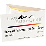 Litmus pH Test Strips, Universal Application (pH 1-14), 2 Packs of 100 Strips
