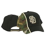 San Diego Padres Adjustable Baseball Hat - Camouflage / Black 2-Tone