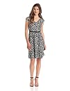 Anne Klein Womens V-Neck Swing Dress