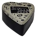 Jewellery Heartbox with Skin Pattern - Black