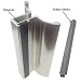 Bright Chrome Frameless Shower Door Handle with Magnet and Stainless Steel Strike Plate - Set Bright Chrome Frameless Shower Door Handle with Magnet and Stainless Steel Strike Plate - Set