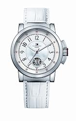 Tommy Hilfiger Men's 1780820 White Leather Strap Watch
