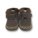 Infant Toddler Brown Boots with Fur Trim