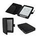Skque Premium Leather Case Cover for Amazon Kindle 4th Generation, Black