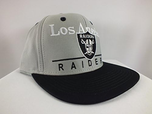 LOS ANGELES RAIDERS NFL GRE/BLACK FLAT BRIM VINTAGE SNAPBACK