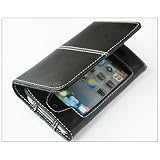 Wallet-Shape PU Leather Case For Apple iPhone 4 4G 4S Black