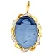 14K Yellow Gold 0.06 Carat Diamond Cameo Pendant/Pin