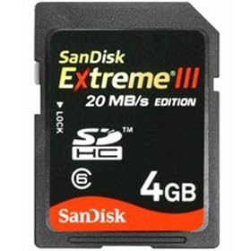 SanDisk Extreme III SDHC 4GB Card