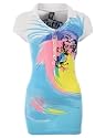 Ed Hardy Polotunika "Sun Panther" mit Strass Damen Wei&szlig;/Multiprint