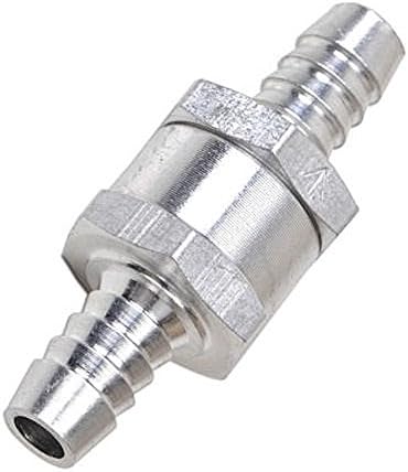 Machter 1PC Non-Return One Way Check Valve 10mm 3/8" Fuel Petrol Diesel Marine Aluminum Alloy