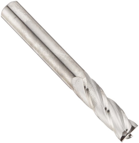 Drill America MMO3/8-4FSE-LONG Solid Carbide Long End Mill, Polished Finish, 4 Flute, Square End, 1-1/8" Cutting Length, 3/8" Cutting Diameter, 3" Length, 3/8" Shank (Pack of 1)
