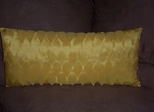 Yellow "Satin Flower" 14 x 14 Throw Pillow (Pillow Insert Included)