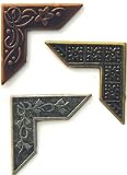 Karen Foster Design Embossed Corner Brads in Antique Silver, Gold, and Copper, 72 Pieces in Floral Style