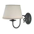 Royce Lighting RW2195ORB Williamsburg Swing Arm One-Light Wall Bracket Oil Rubbed Bronze with Beige Shade