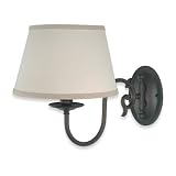 Royce Lighting RW2195ORB Williamsburg Swing Arm One-Light Wall Bracket Oil Rubbed Bronze with Beige Shade