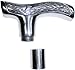 JWL (1) Cane Walking Stick Handle Fritz Style Cast Aluminum with Outside Connector