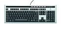 Logitech UltraX Premium USB Tastatur schnurgebunden silber OEM