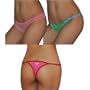 3 PACK: Ladies Private Intimate G-String Thong Panties / Knickers (Size: M)