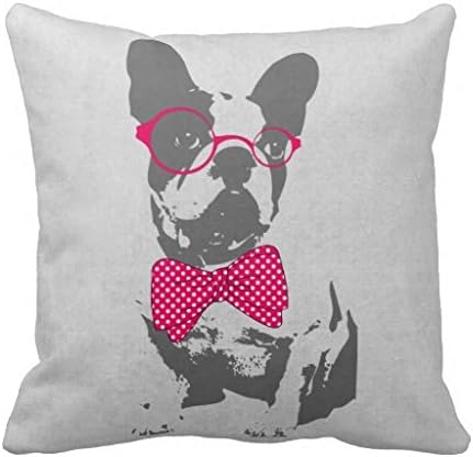 Cute Funny Trendy Vintage Animal French bulldog Throw Pillow Case Home Decor 18* 18 Pillowcase Cushion Cover