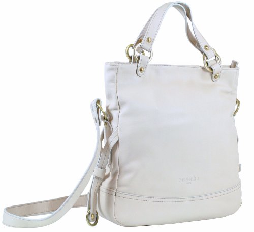 Phyn&egrave;s Paris Umh&auml;ngetasche / Messenger / Shopper handschuhweiches Echt-Leder in Wei&szlig;