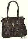BETTINA LARGE FAUX LEATHER SHOULDER HANDBAG