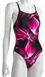 Speedo Women's Race Xtra Life Lycra Sparkler Overall Print Flyback One Piece Swimsuit