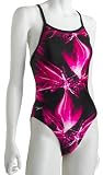 Speedo Women's Race Xtra Life Lycra Sparkler Overall Print Flyback One Piece Swimsuit