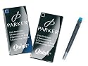 Parker Quink blue ink fountain pen cartridges, PACK of 5