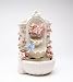 8 inch Ceramic White Floral Fountain Music Box Decorated Figurine