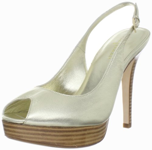 Cole Haan Sandals Cole Haan Women's Mariela Air OT  Open-Toe Slingback,Soft Gold Metal,7.5 B US