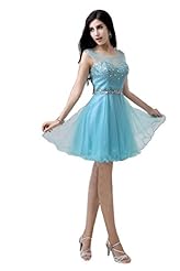 Sheer Beaded Open-Back Keyhole  Jeweled Sequined Satin/Tulle Homecoming Dress  With Ruffles