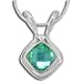 Jewelry : Sterling Silver Faceted Caribbean Quartz Pendant on Snake Chain by Sajen, 18'