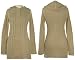 DEREK HEART Cable Knit Sweater Jacket