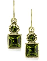 1928 Jewelry Colored Square Drop Earrings