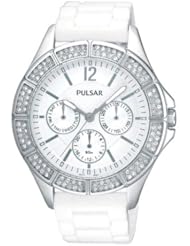 Pulsar Multifunction Crystals White Dial Womens watch #PYR049