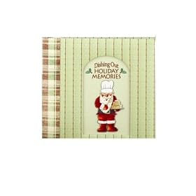 CR Gibson Santa Dishing Out Holiday Memories Christmas Recipe Book