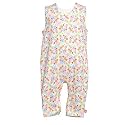 Newborn Infant Baby Girls GREEN FLORAL Overall Bodysuit ZUTANO 6M-24M
