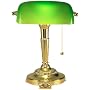 Green Glass Shade Bankers Lamp