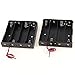 2 Pcs Black Plastic Battery Holder Case w Wire for 4 x 18650 14.8V