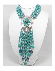 Flower Mother of Pearl Necklace In Zinc