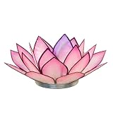 Paradise Collection-Natural Shell Tea Light Holder Small Lotus - Flamingo Pink