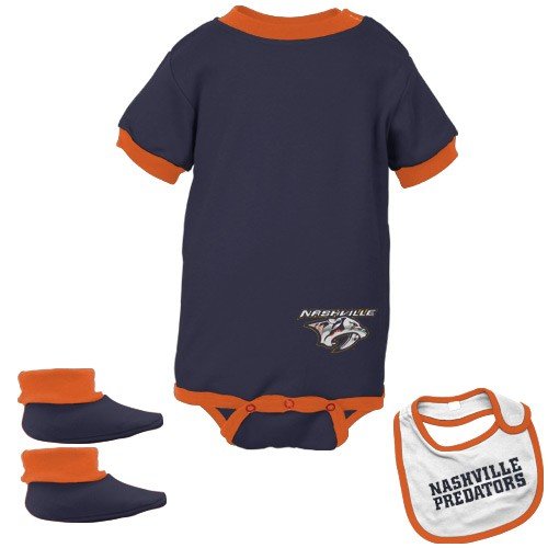 Nashville Predators Navy Infant Hockey Bib & Booties Set