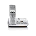 Gigaset E500A Schnurlostelefon (4,83 cm (1.9 Zoll) Display, Anrufbeantworter, Freisprechfunktion) silber
