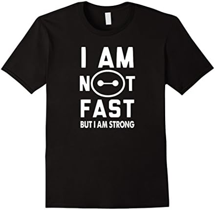 I am not fast but I am strong Baymax Big Hero shirt - Male 3XL - Black