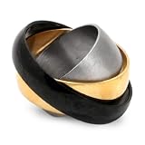Triple Steel Mens Spinner Ring size 5